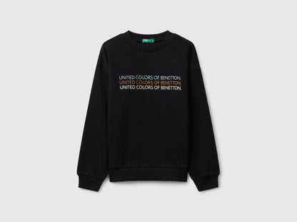 Benetton_Black_Tracksuit with Glittery Logo Print_C10Q0-CF02HS_100_02