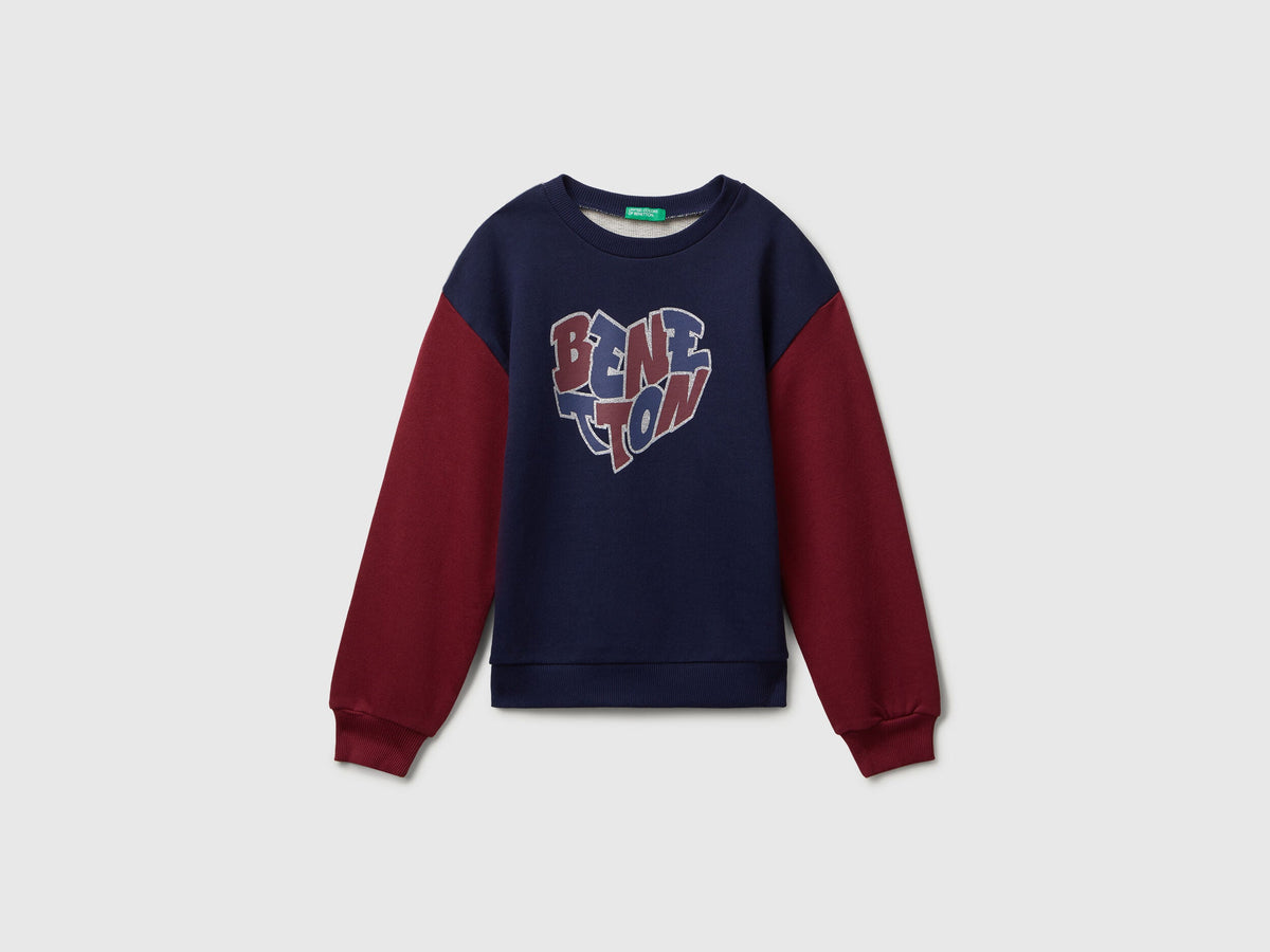 Benetton_Dark Blue_Tracksuit with Glittery Logo Print_C10Q0-CF02HS_903_02