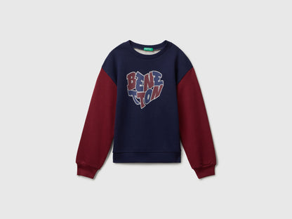 Benetton_Dark Blue_Tracksuit with Glittery Logo Print_C10Q0-CF02HS_903_02