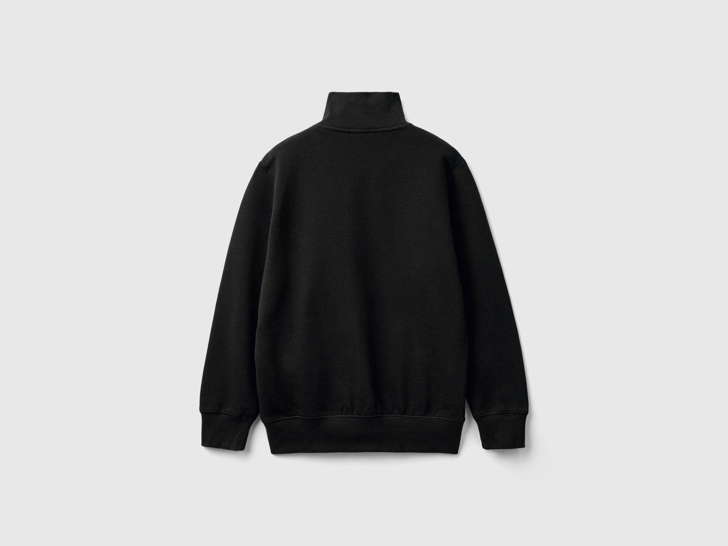 Benetton_Black_Pure Cotton Tracksuit with Zipper_C501B-CF058S_100_03
