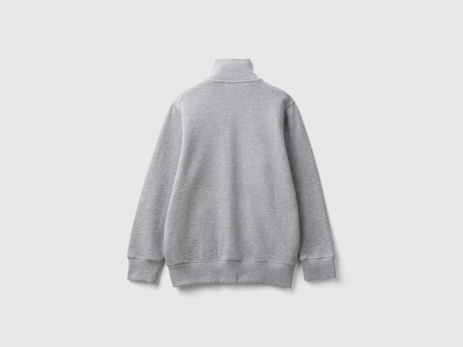 Benetton_Light Gray_Pure Cotton Tracksuit with Zipper_C501B-CF058S_501_03