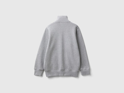 Benetton_Light Gray_Pure Cotton Tracksuit with Zipper_C501B-CF058S_501_03