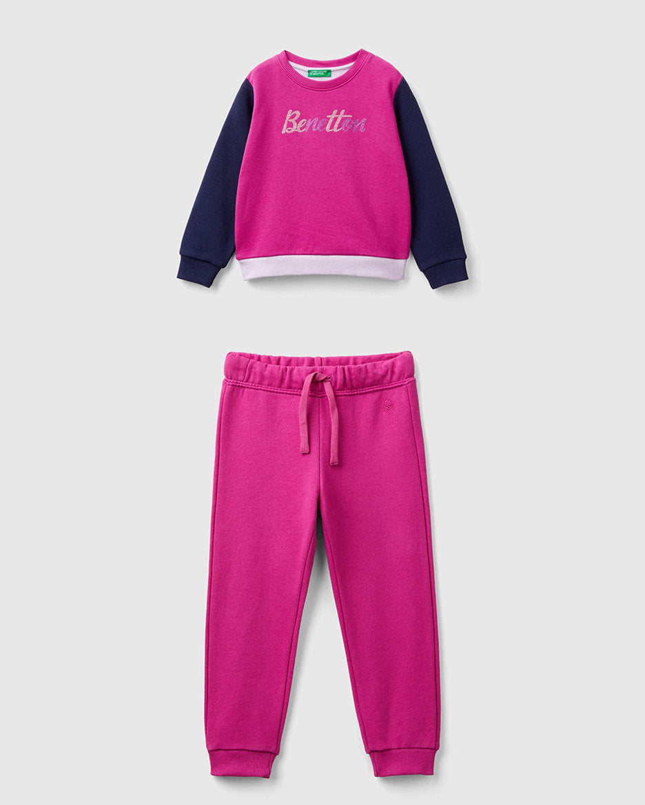 100% Organic Cotton Sweatshirt With Logo Tracksuit_G10F8-GF01NS_903_01