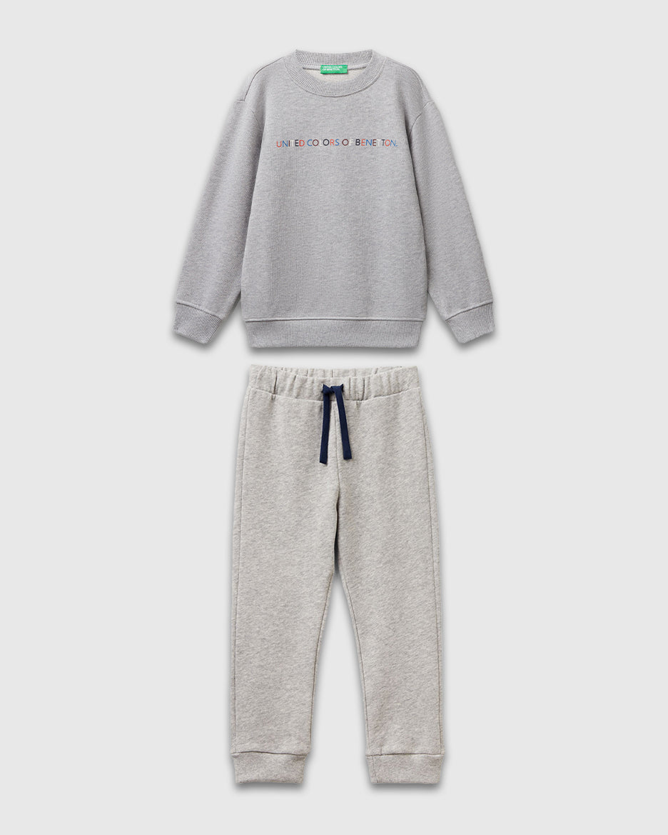 Benetton_Light Gray_Regular Fit Tracksuit with Print_G10JY-GF010S_501_01