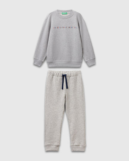 Benetton_Light Gray_Regular Fit Tracksuit with Print_G10JY-GF010S_501_01