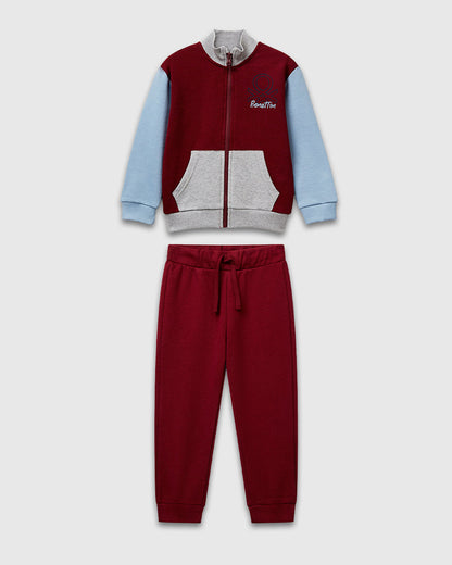 Benetton_Burgundy_Cotton Tracksuit with Logo_G503X-GF010S_901_01