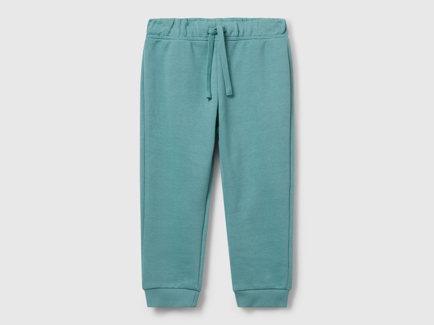 Benetton boys blue sweat joggers front view regular fit