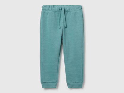 Benetton boys blue sweat joggers front view regular fit