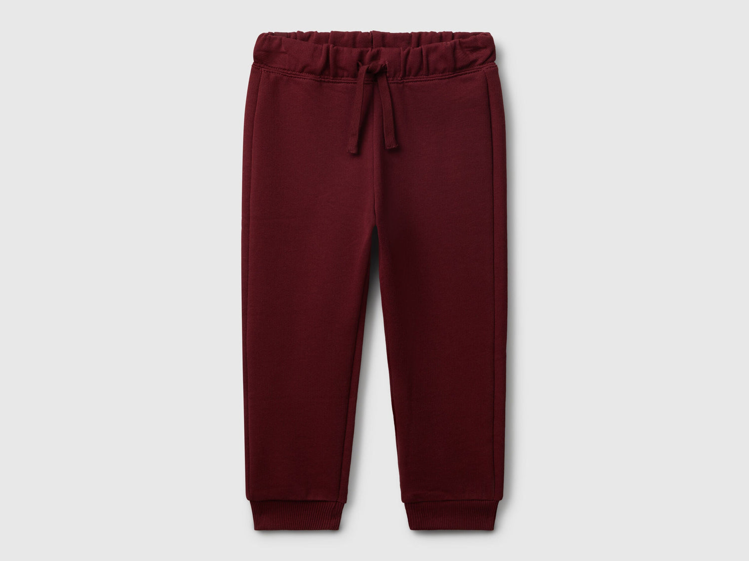 Benetton boys red sweat joggers front view regular fit