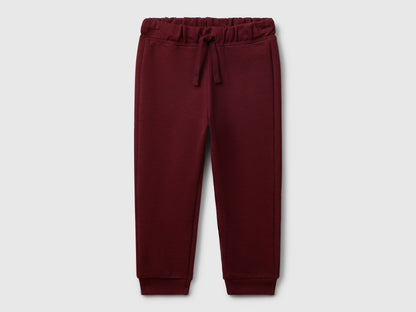 Benetton boys red sweat joggers front view regular fit