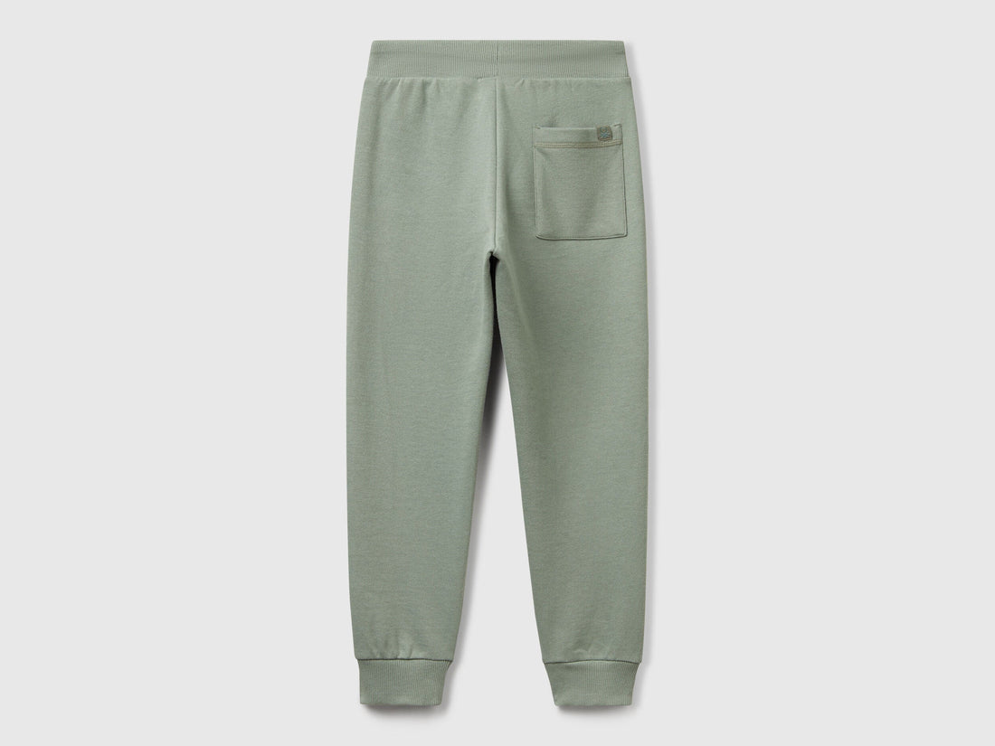 Back view of Benetton sporty trousers with patch pocket