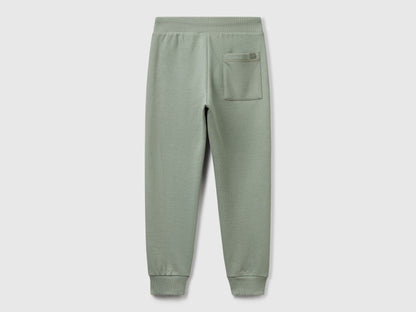Back view of Benetton sporty trousers with patch pocket