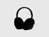 Black synthetic fur earmuffs for warmth.