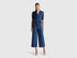 A female model wearing blue women&