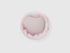 Light pink fleece neck warmer, rolled for soft comfort.