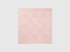 Front view of a light pink Benetton knit baby blanket with subtle texture. Soft and warm.