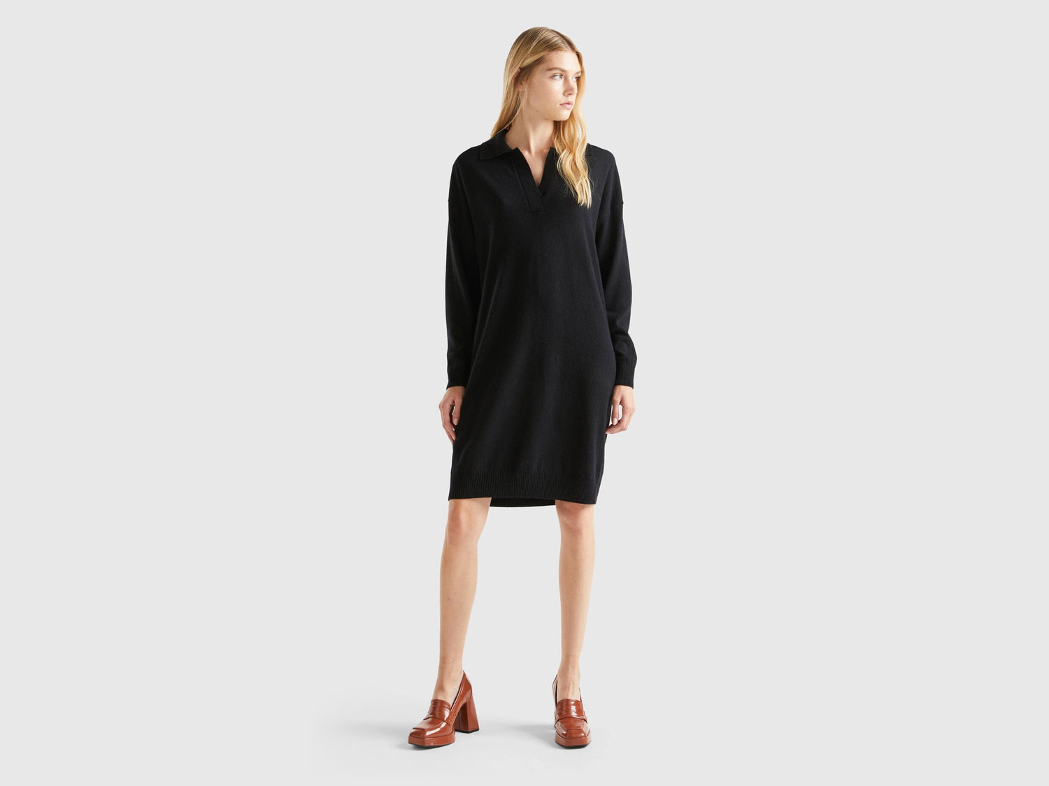Buy Knit Dress With Collar | Benetton Kuwait Buy Knit Dress With Collar | Benetton Kuwait