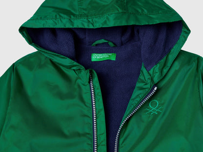 Nylon Jacket With Zip And Hood