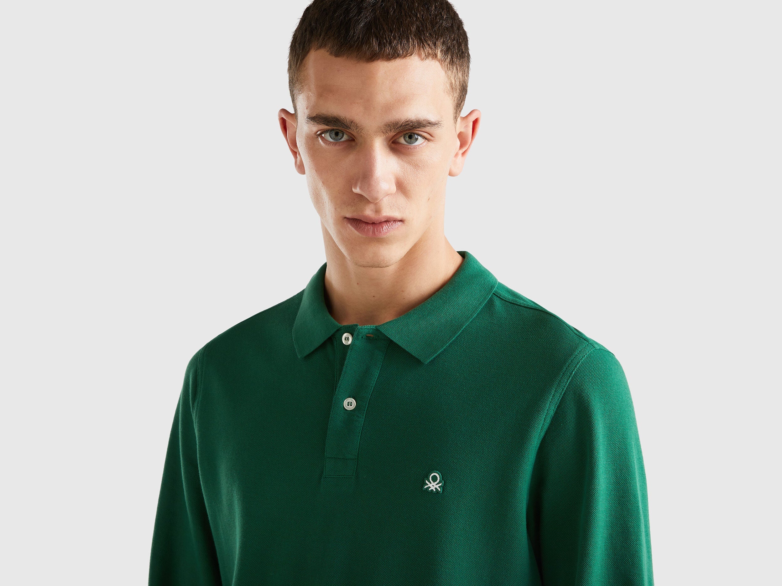 Long Sleeve 100% Cotton Polo