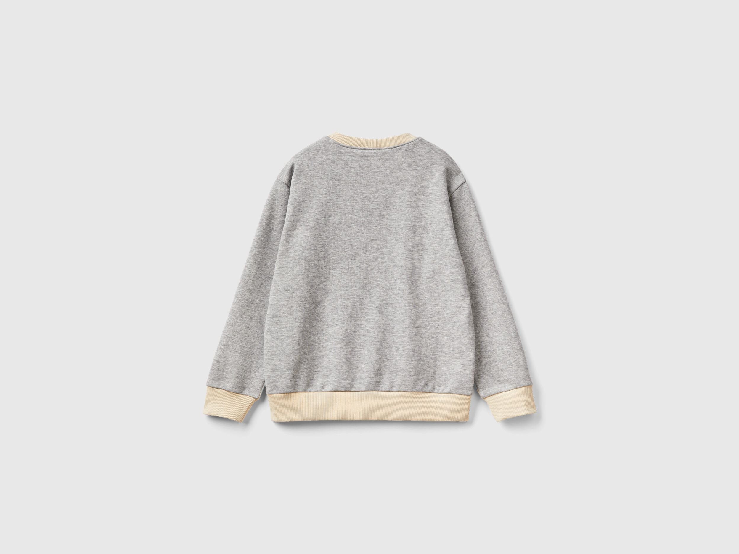 Color Block Sweatshirt With Print_32N4C10DJ_1J4_02