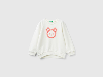 Sweatshirt With Petal Applique