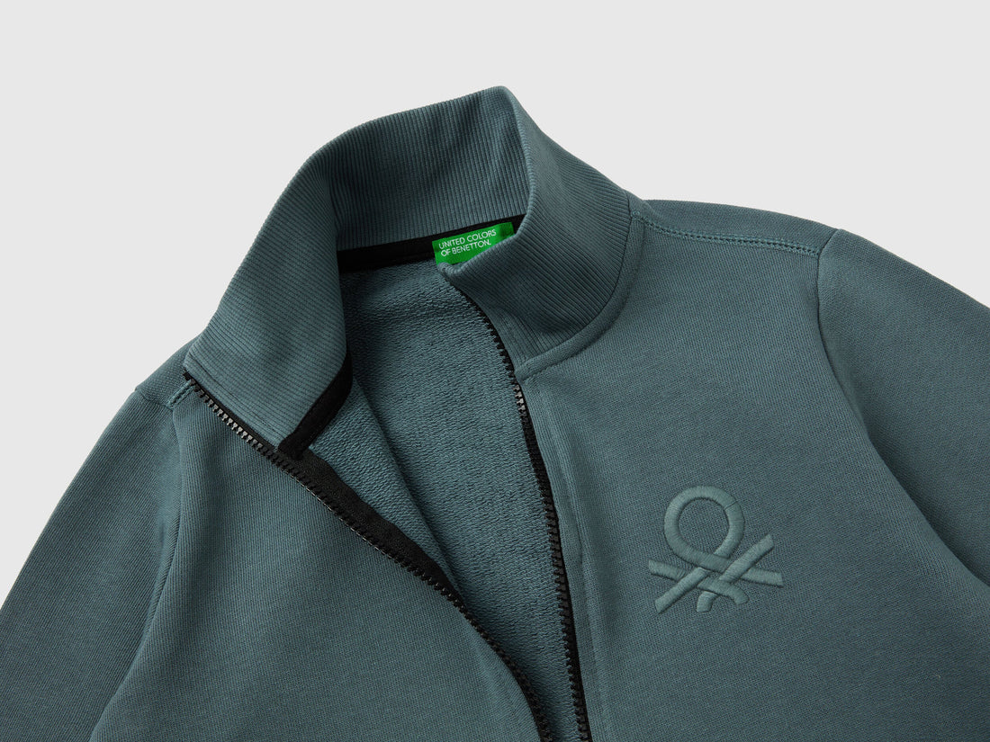 Pure Cotton Sweatshirt With Zipper