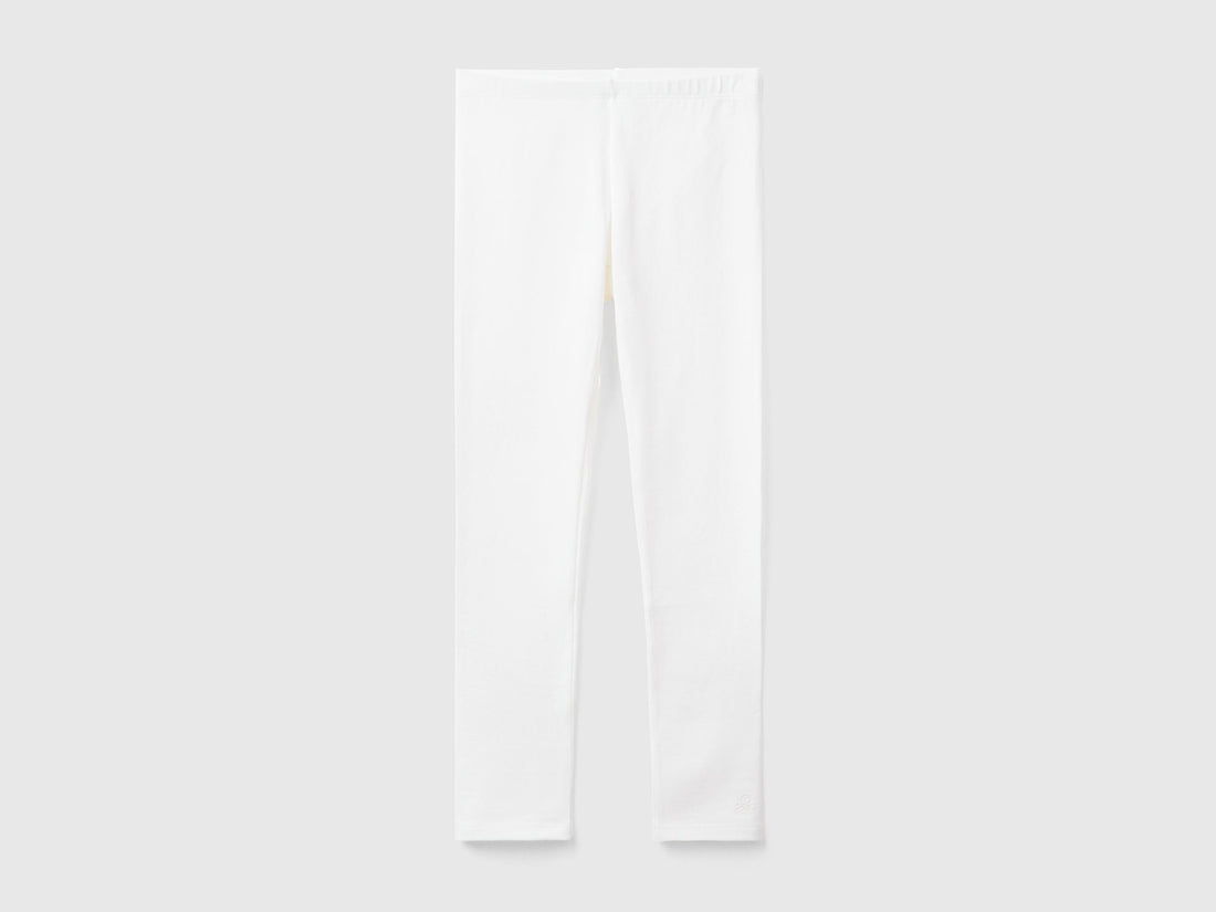 Leggings In Stretch Cotton With Logo