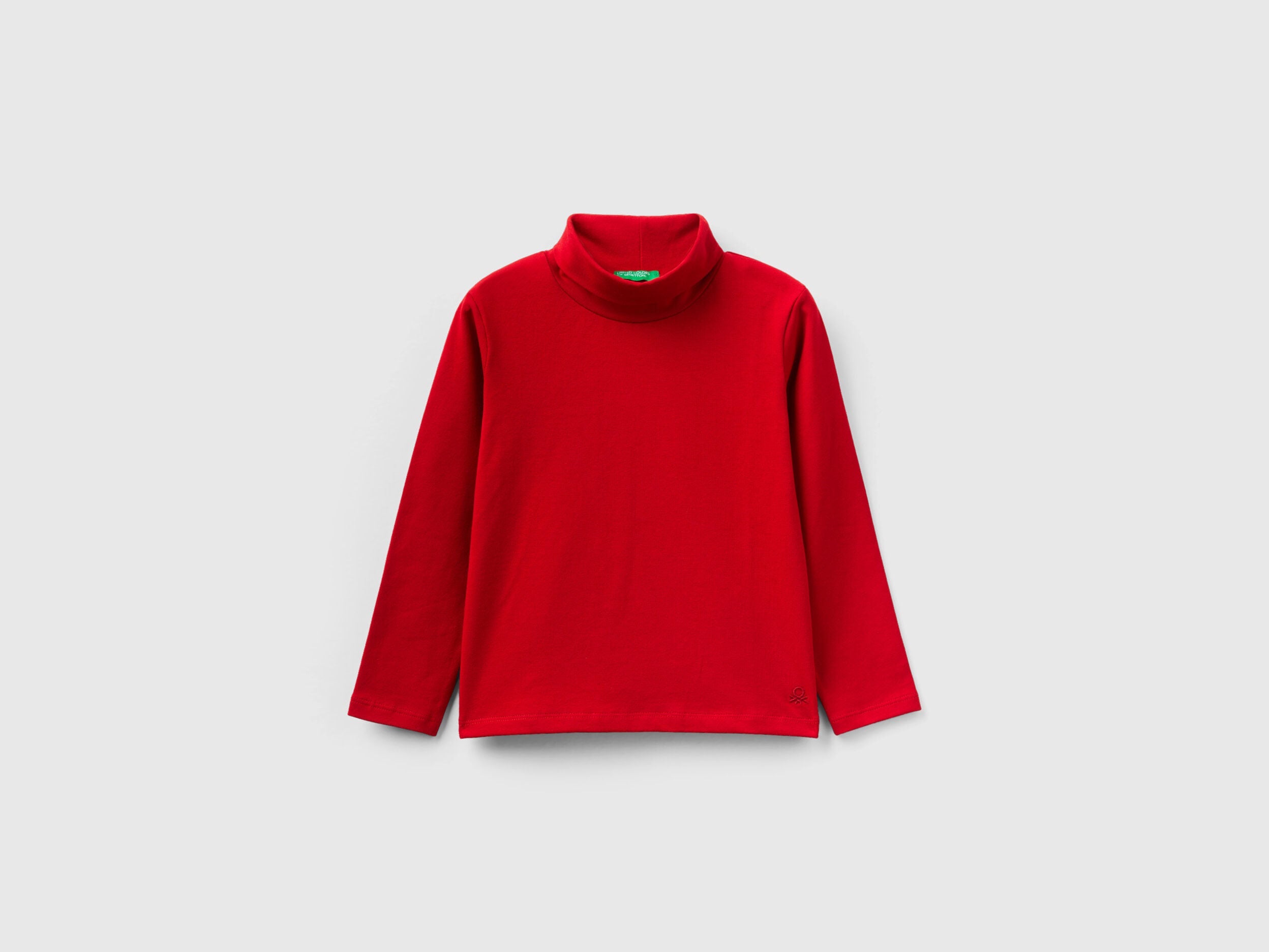 Turtleneck T-Shirt In Stretch Cotton