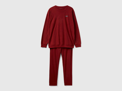 Pyjamas With Logo In Long Fiber Cotton