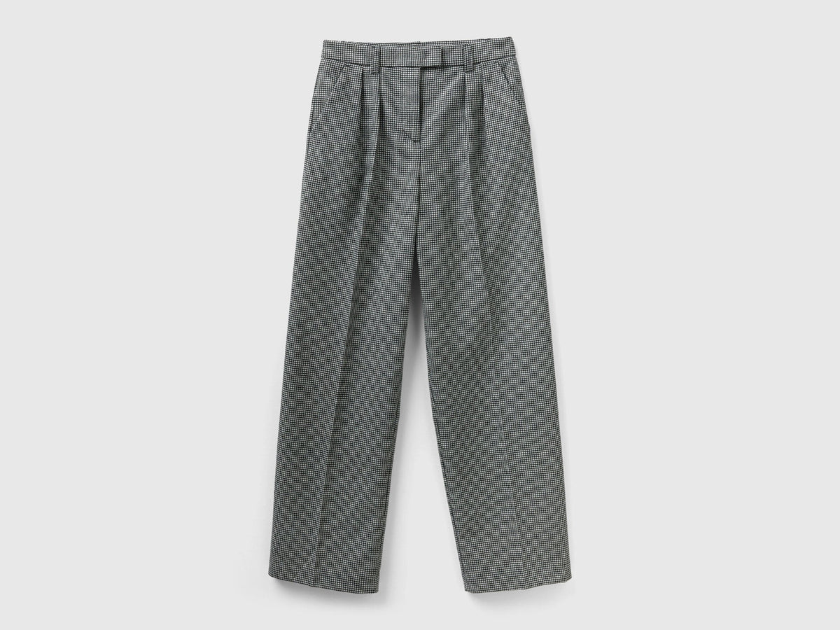 Houndstooth Trousers With Soft Leg_40DWDF03Y_901_04