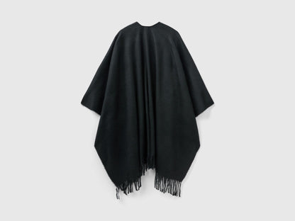 Dark Gray Cape With Fringe_6GZVDU00Z_903_05