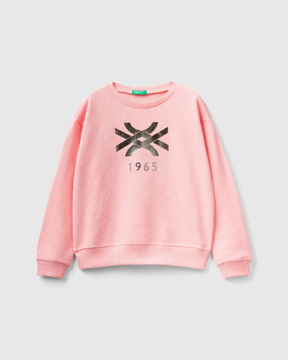 100% Cotton Sweatshirt Tracksuit With Logo _02