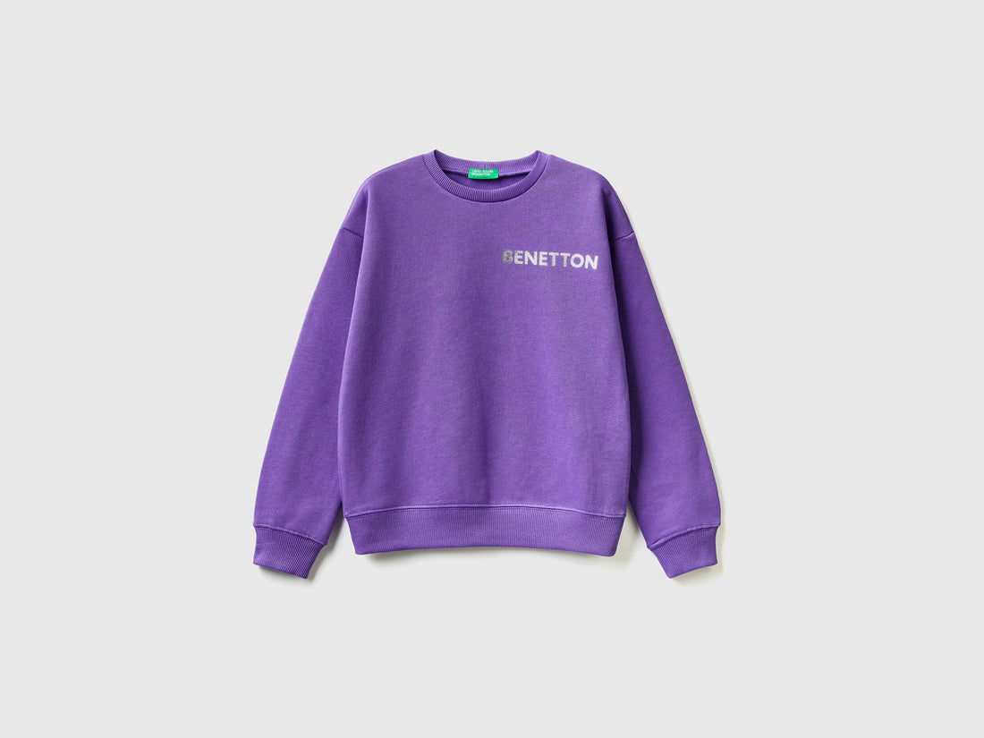 100% Cotton Sweatshirt Tracksuit With Logo _02