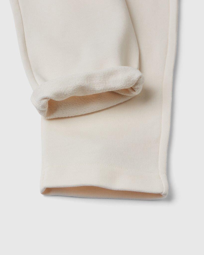 Organic Cotton Sweatshirt Tracksuit With "Be" Embroidery_06