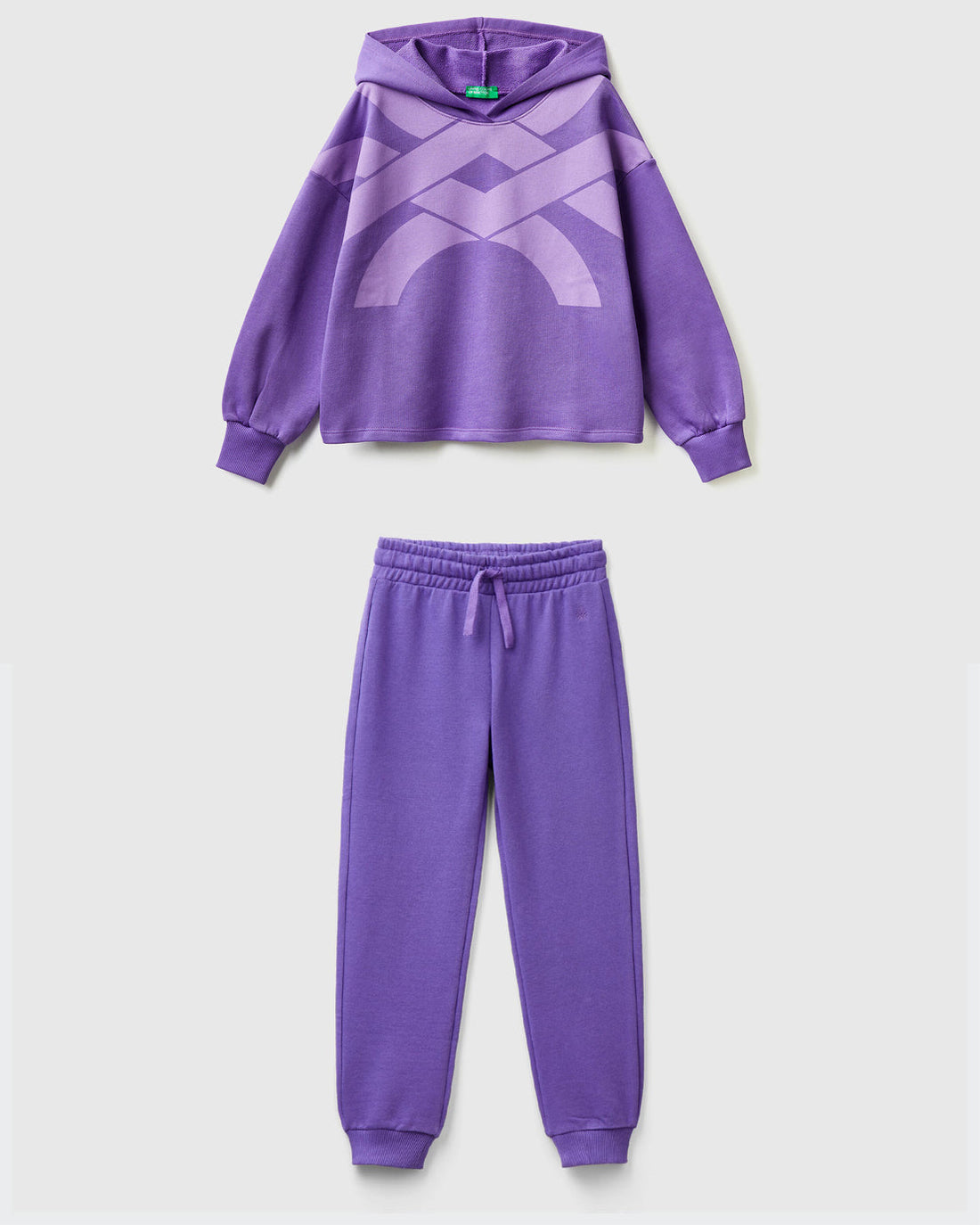 100% Cotton Oversized Hoodie Tracksuit With Logo_01