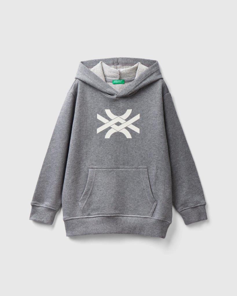 100% Cotton Hoodie Tracksuit With Logo_02