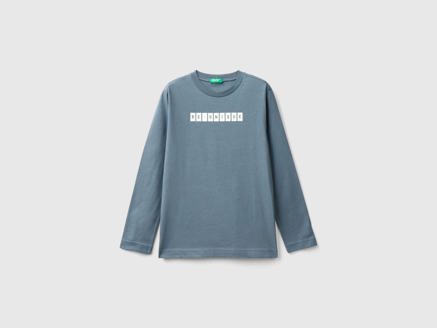 Front view of a  full-sleeve T-shirt for mens, featuring a white &