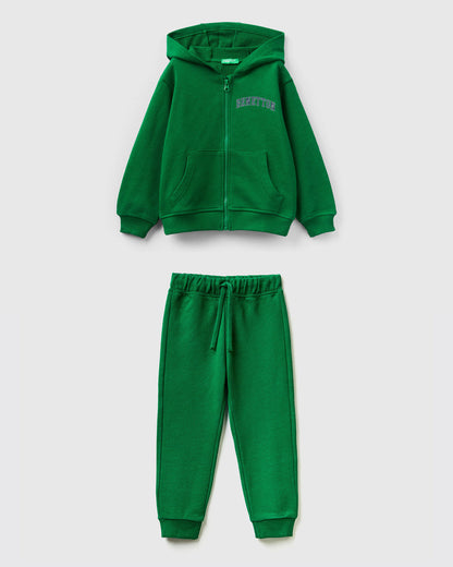 100% Cotton Hoodie Tracksuit With Logo